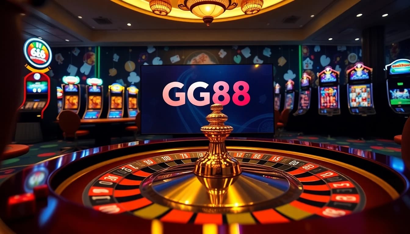 Experience the excitement of GG88 casino gaming with roulette and vibrant chips.