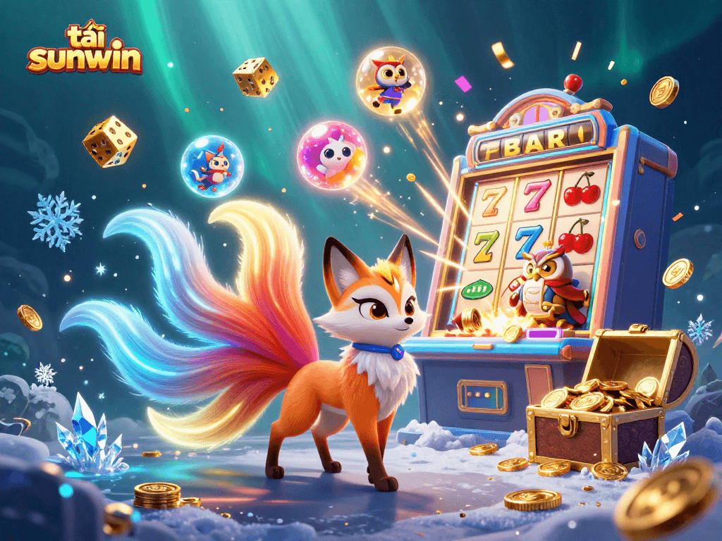 Experience thrilling moments in tải sunwin with vibrant characters, colorful slots, and exciting casino elements.