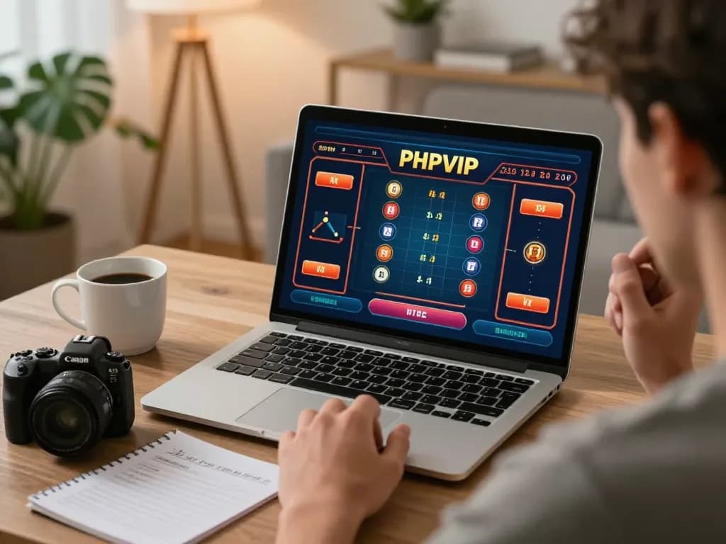 Engaging in online betting at https://phpvip9.com.ph/ while analyzing strategies in a comfortable home setting.