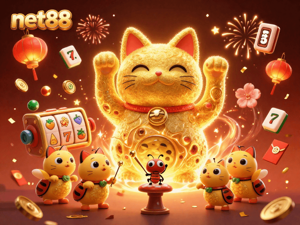 Engage in the world of net88 with vibrant casino elements emphasizing fun and excitement.
