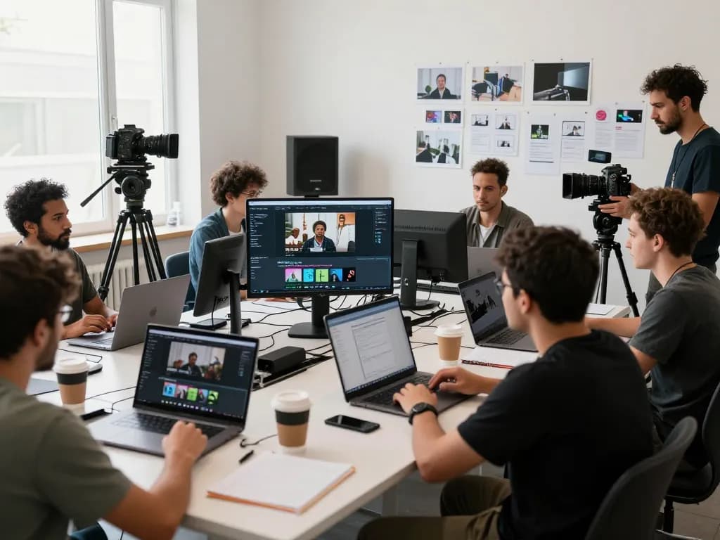 Creators using seedance 2.0 in a collaborative video production workspace.