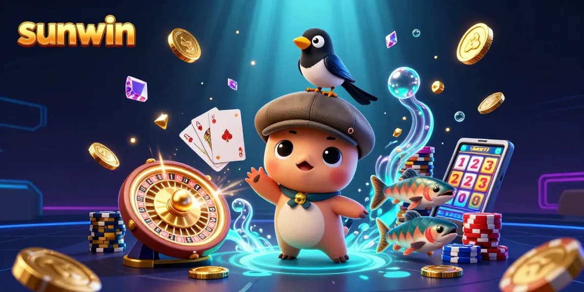 Win big with sunwin as baby Nessie and friends explore a vibrant casino underwater.