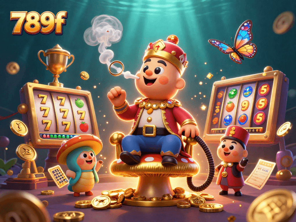 Experience thrilling gameplay at 789f with a vibrant 3D slot scene bursting with excitement.