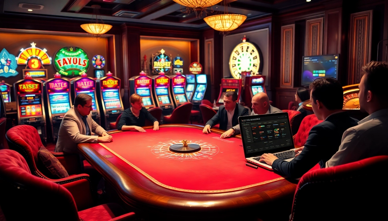 Engage with the excitement of XX88 at a luxurious poker table in a vibrant casino setting.
