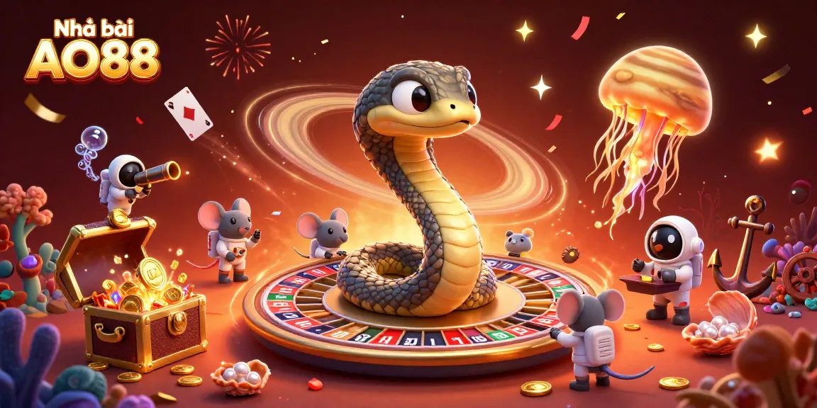 Enjoy an immersive gaming experience with Nhà cái AO88, where cosmic characters guide your bets through vibrant visuals.