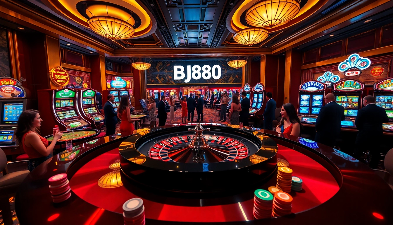 Experience the thrill of gambling at BJ88 with exciting roulette and slot machines.