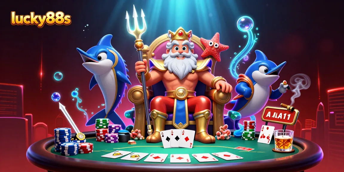Experience thrilling gameplay with lucky88s, featuring a vibrant casino scene with poker elements.