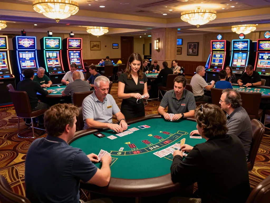 Players engage in strategic gameplay at 123Win's vibrant blackjack table, embodying the excitement of casino gambling.