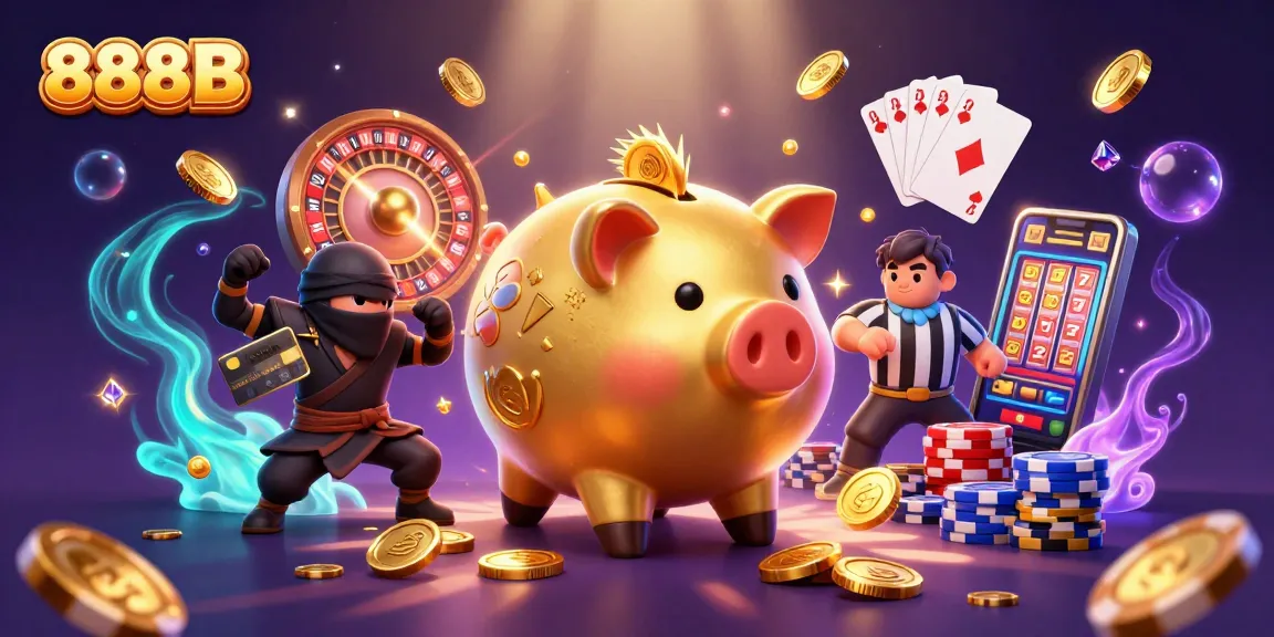 Experience the thrilling world of 888B with dynamic casino characters in action.
