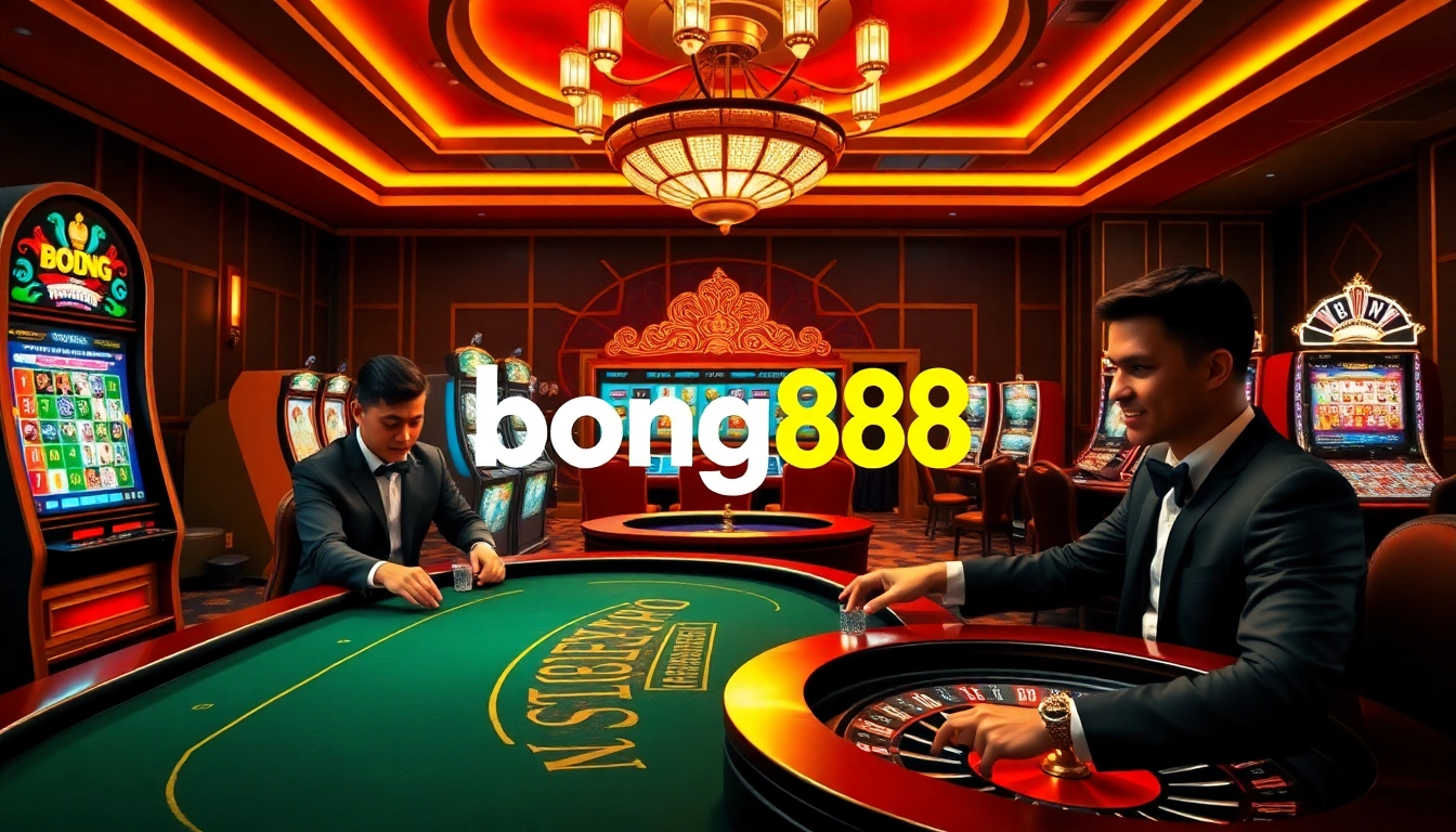 Bong88 enhances the online gambling experience with luxurious casino visuals and dynamic gaming elements.