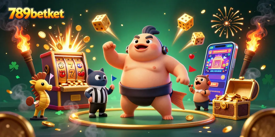 Experience casino fun with 789betket's exciting gameplay scene featuring slot action and character delight.