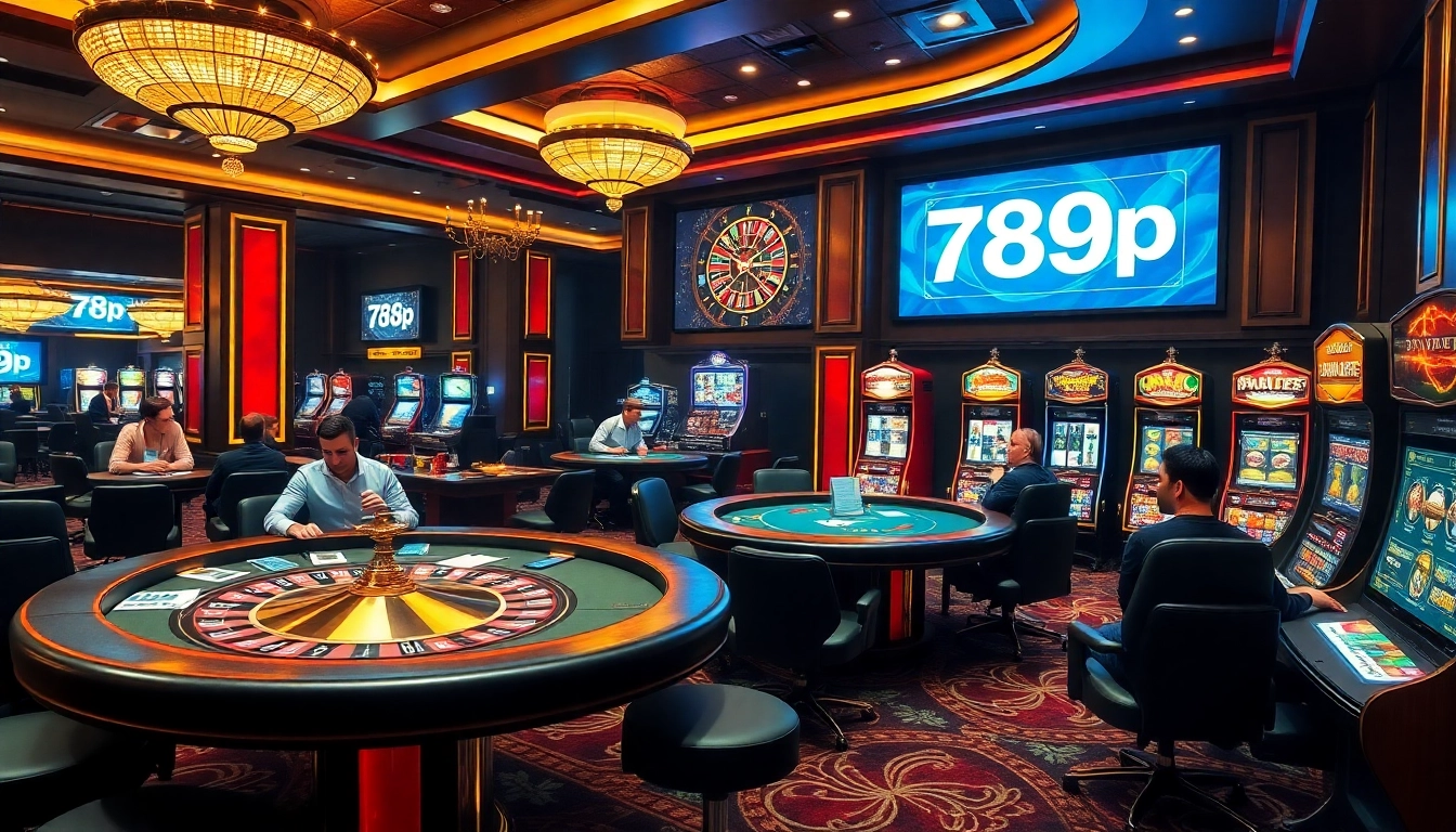 Experience high-stakes action at 789p's casino game tables featuring poker, roulette, and vibrant slots.