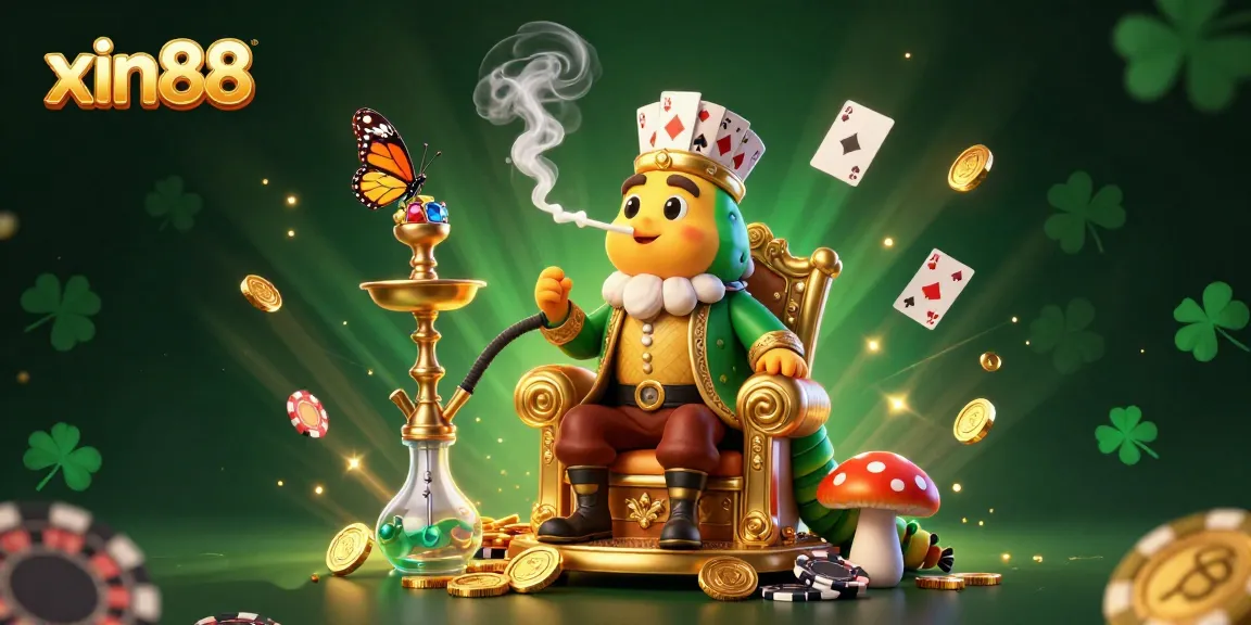 Engage in thrilling gameplay with xin88 featuring a vibrant casino scene with poker symbols and golden coins.