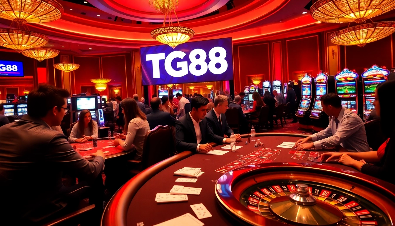 Experience thrilling gameplay at TG88 with vibrant casino tables and exciting games.