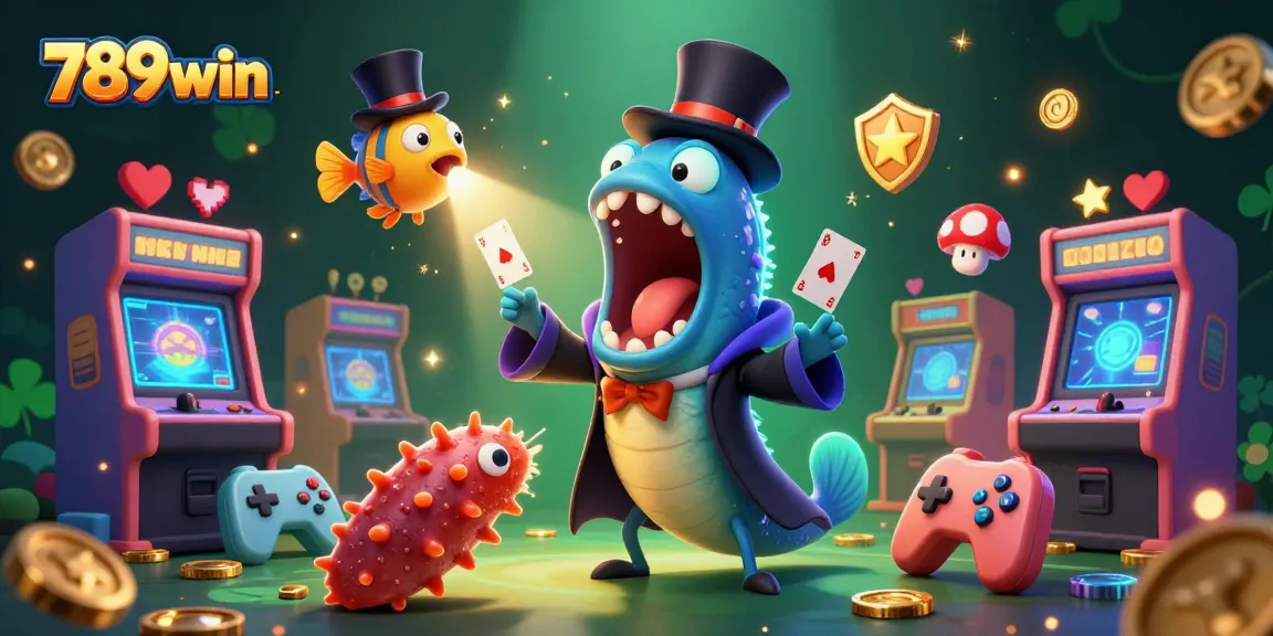 Experience the thrill of 789win with a captivating 3D illustration of a magical underwater casino scene.
