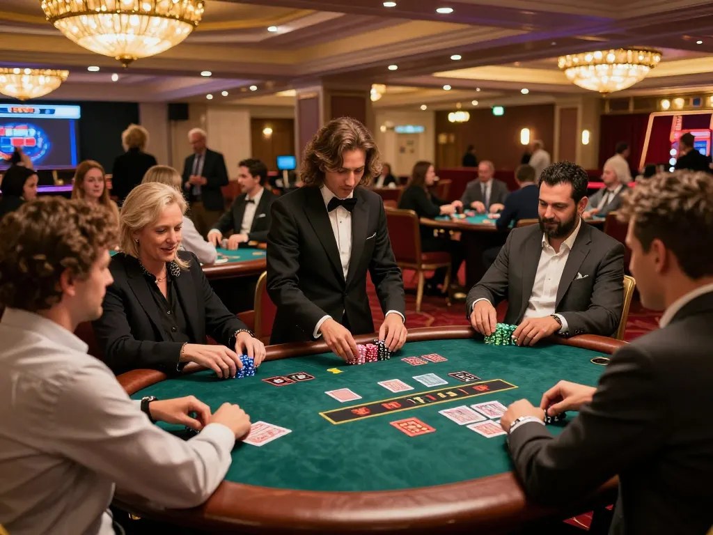Experience thrilling blackjack action at fabet with players engaged in strategic gameplay