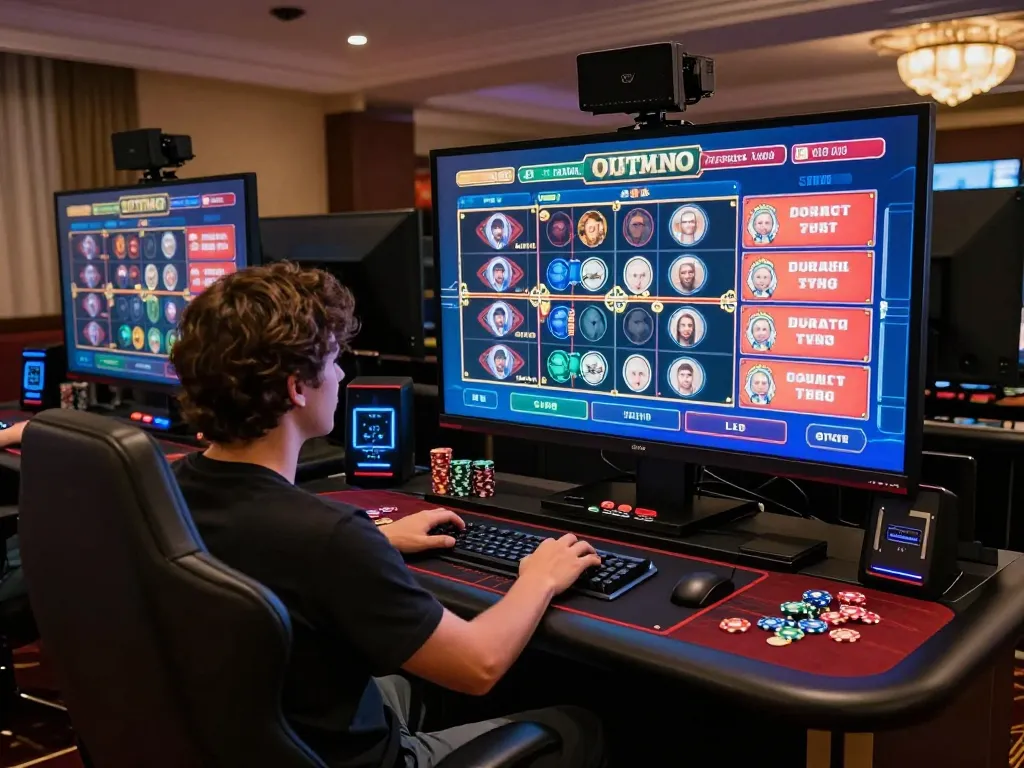 Engaging in online slots gameplay at lc88 with vibrant interface and immersive atmosphere