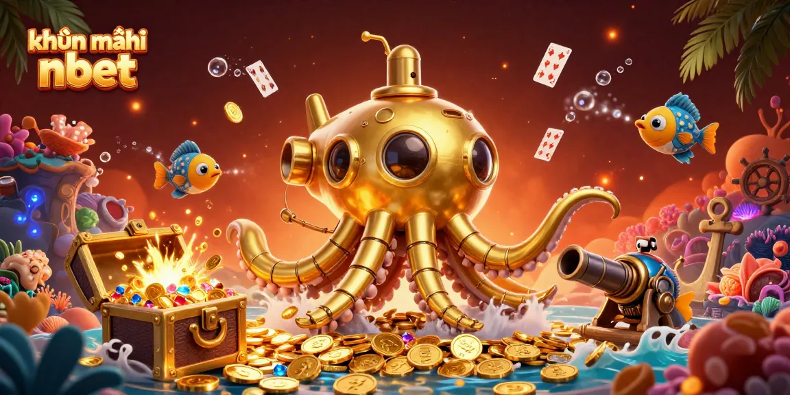 Experience exciting khuyến mãi nbet with a vibrant underwater casino scene full of treasure and adventure.