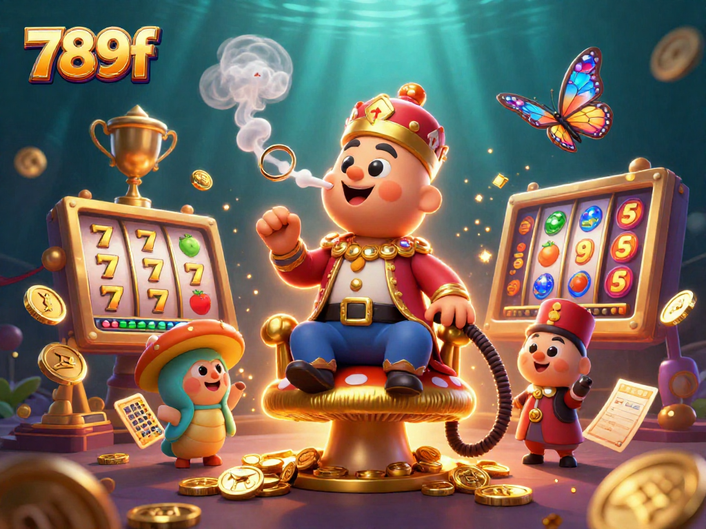 Experience thrilling gameplay at 789f with a vibrant 3D slot scene bursting with excitement.