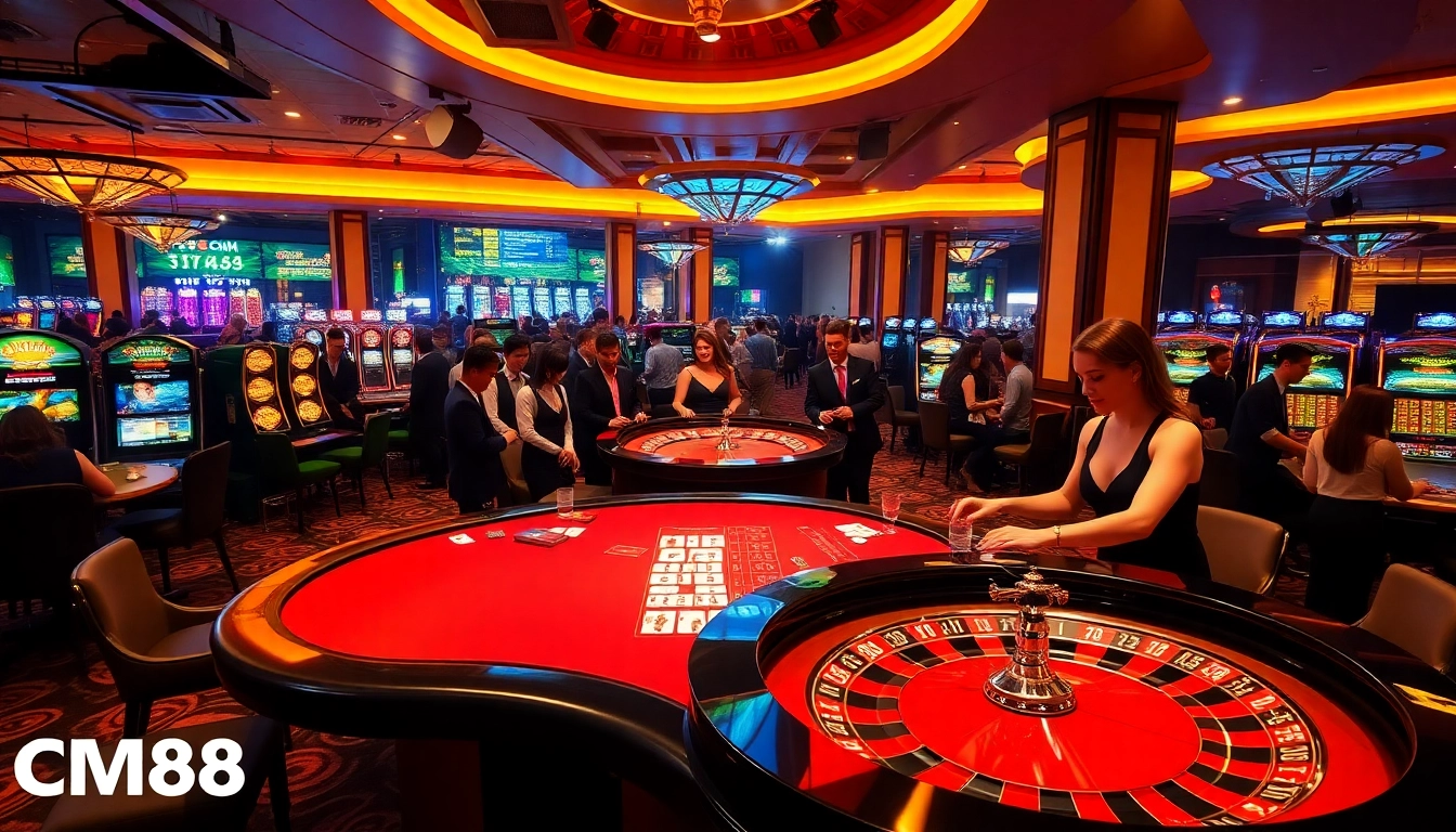 Experience high-stakes action at CM88.autos, where avid players engage with roulette wheels and vibrant casino gaming.