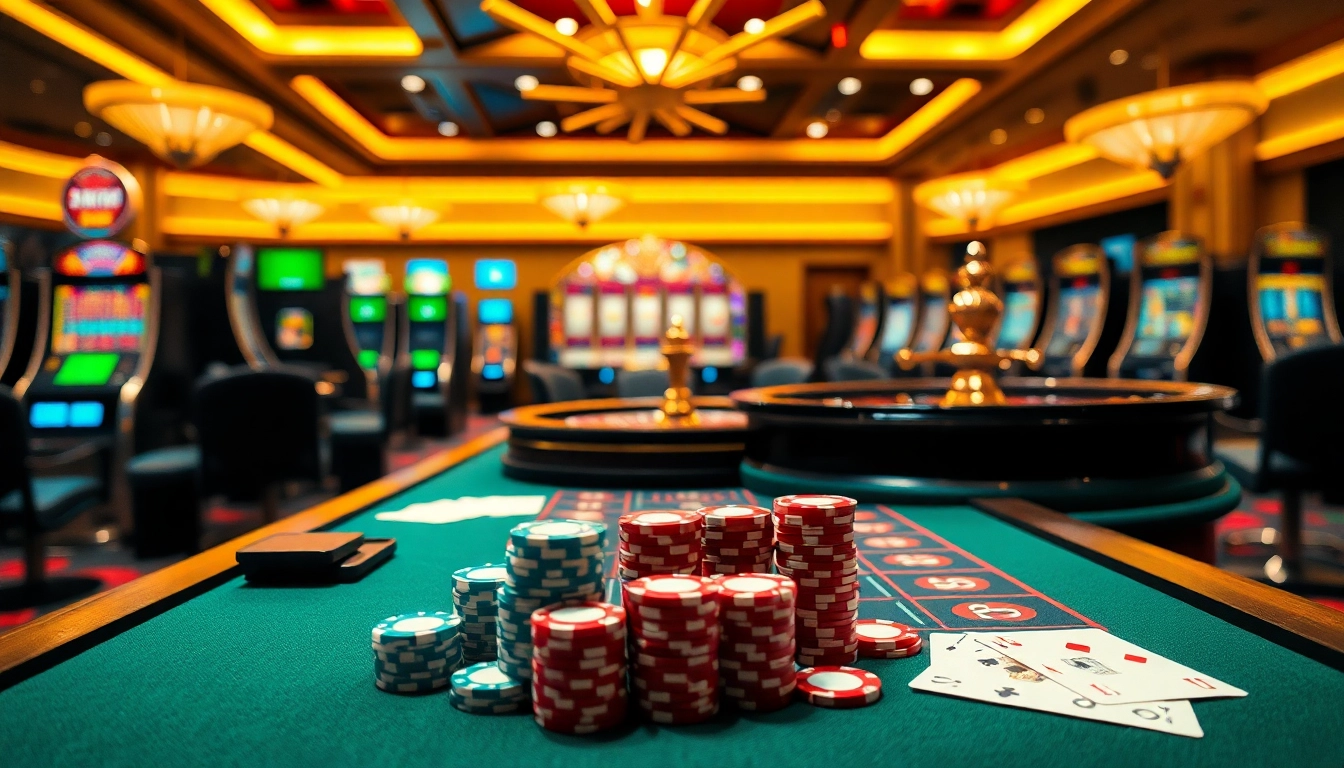 Experience the thrill of rr88 có uy tín with a vibrant casino scene featuring poker and roulette tables.