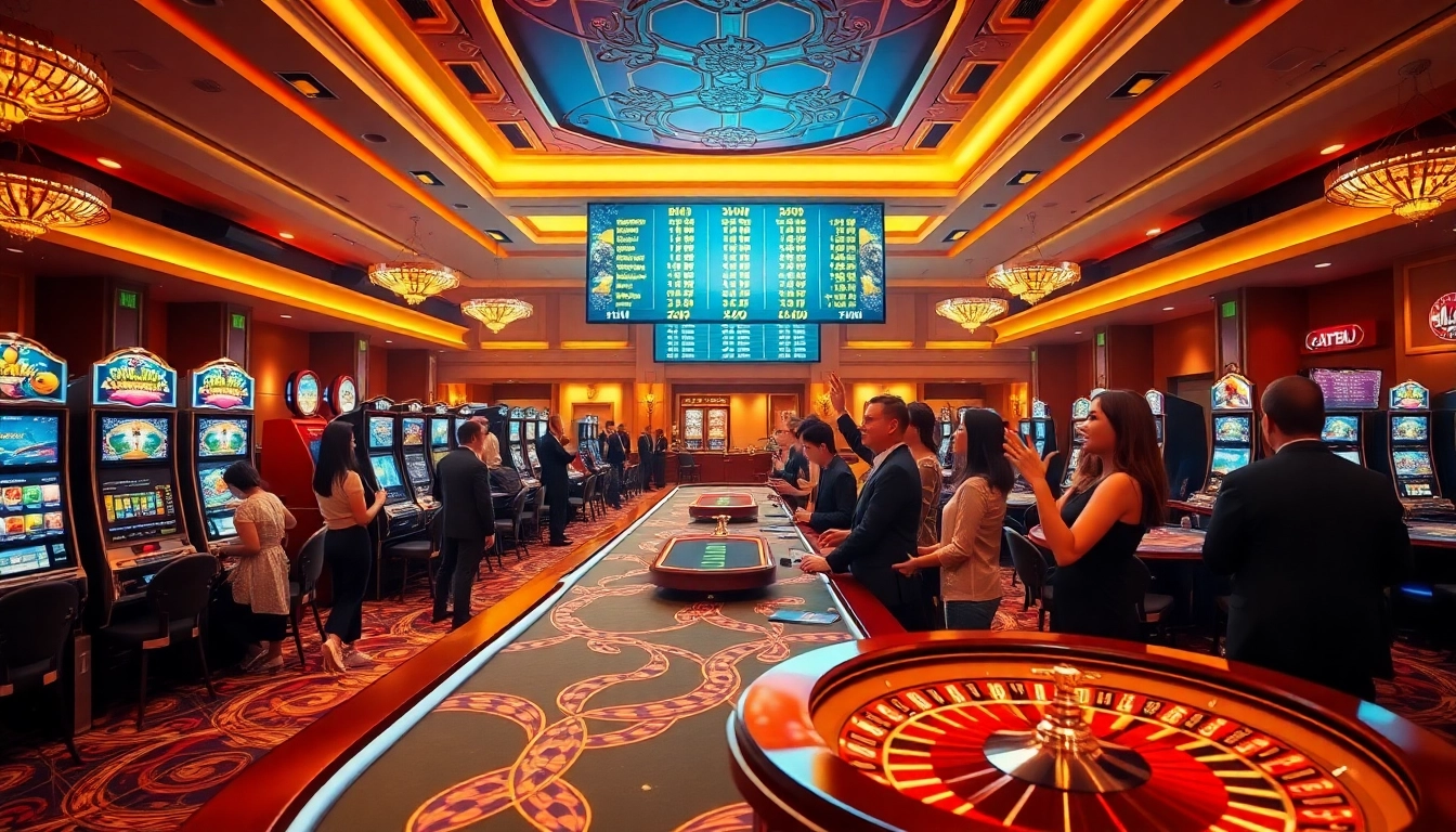 Experience thrilling gaming action at 888VND, with vibrant tables, slots, and a celebratory atmosphere.