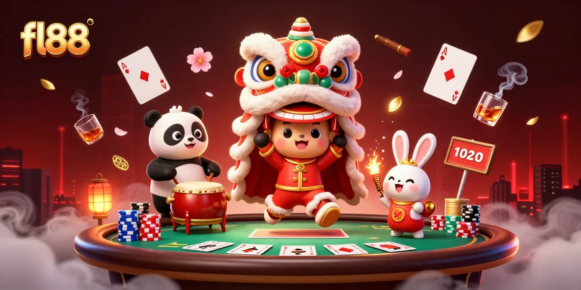 Experience fl88's thrilling online gambling scene with dynamic characters and rich visuals.