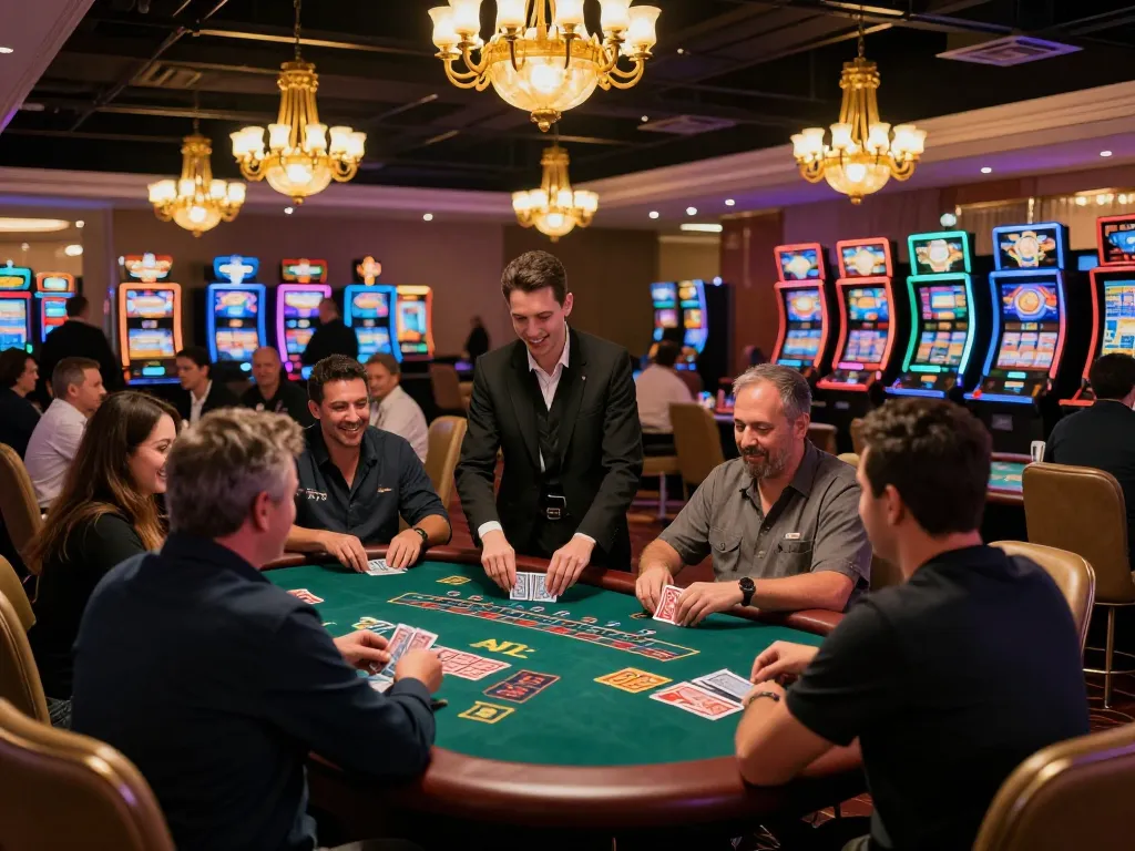 Players enjoy thrilling blackjack action at qq88 casino, showcasing strategic gameplay in vibrant casino atmosphere.