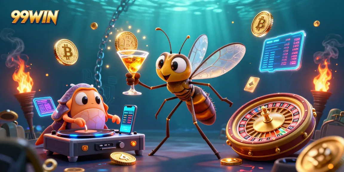 Experience the excitement of 99WIN with vibrant 3D casino characters showcasing thrilling gameplay elements.