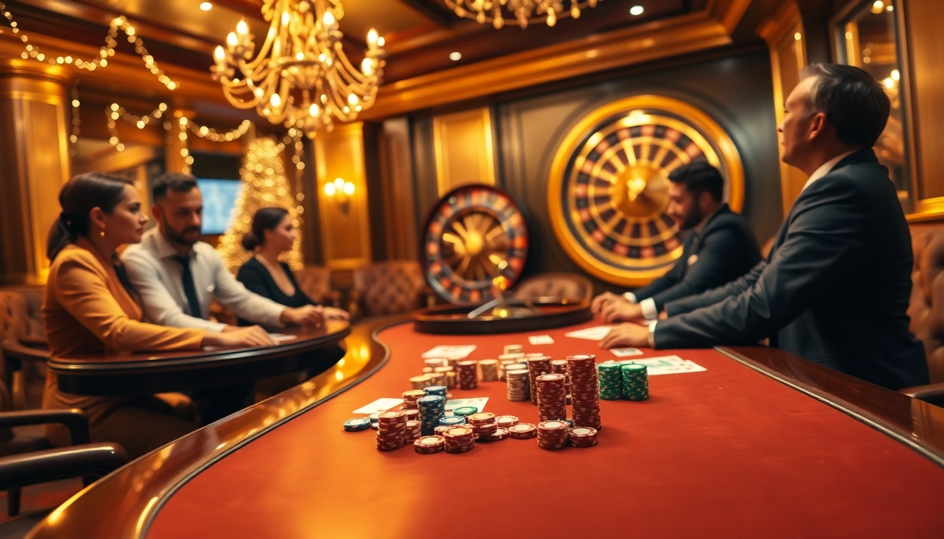 Daga showcases a high-stakes poker game with colorful chips and luxurious casino ambiance.