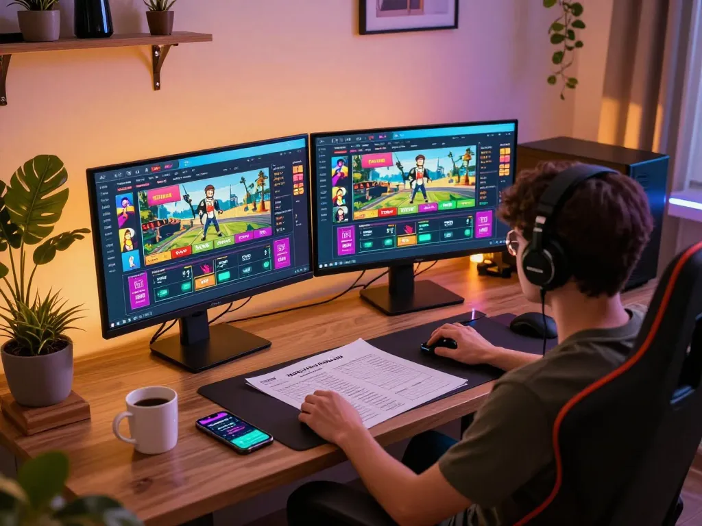 Players engaging in gta togel via a vibrant online gaming setup, showcasing an immersive interface