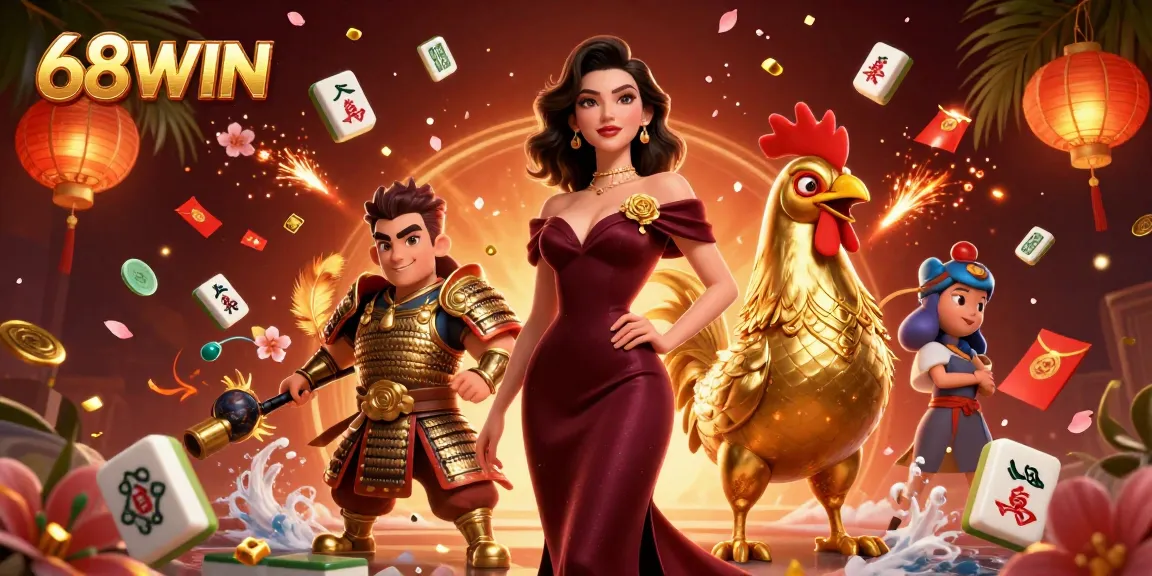 Engage in thrilling gambling action with 68WIN while enjoying vibrant 3D scenes of luck and excitement.