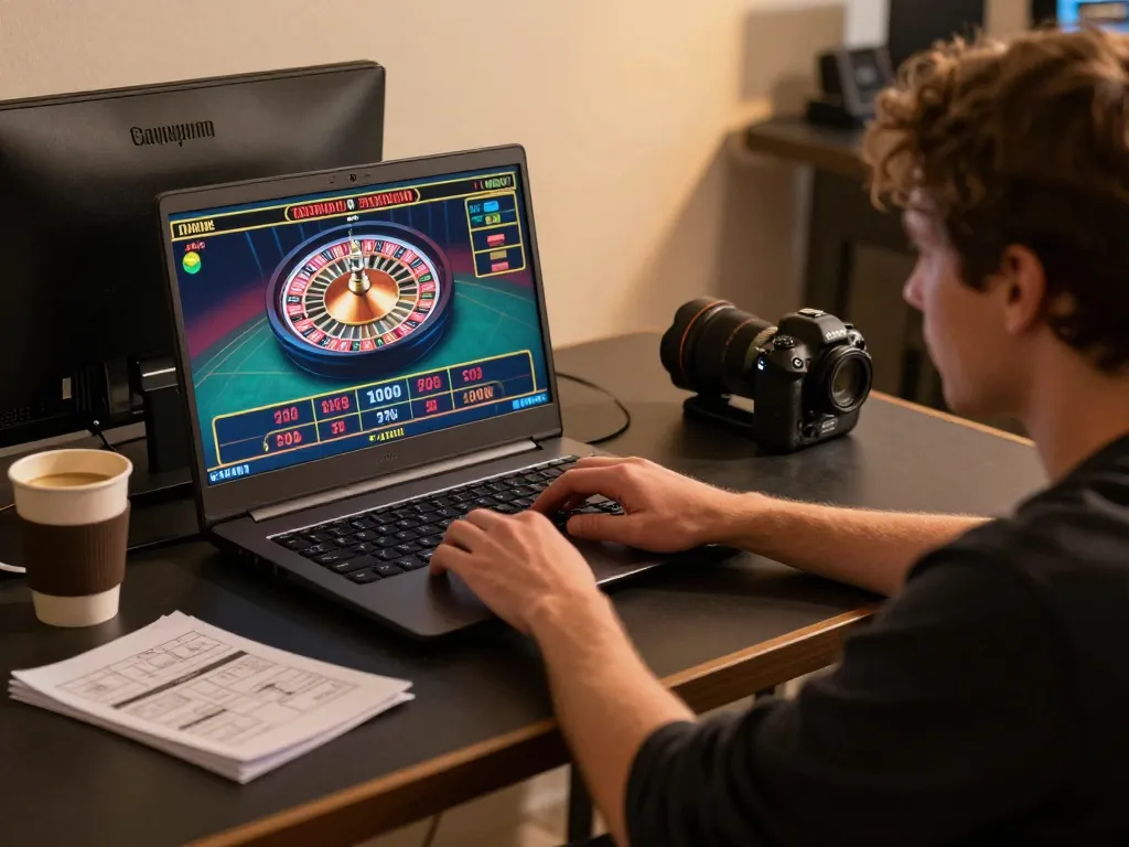 Player engaging in live casino games on 9bets platform, showcasing strategic gameplay.