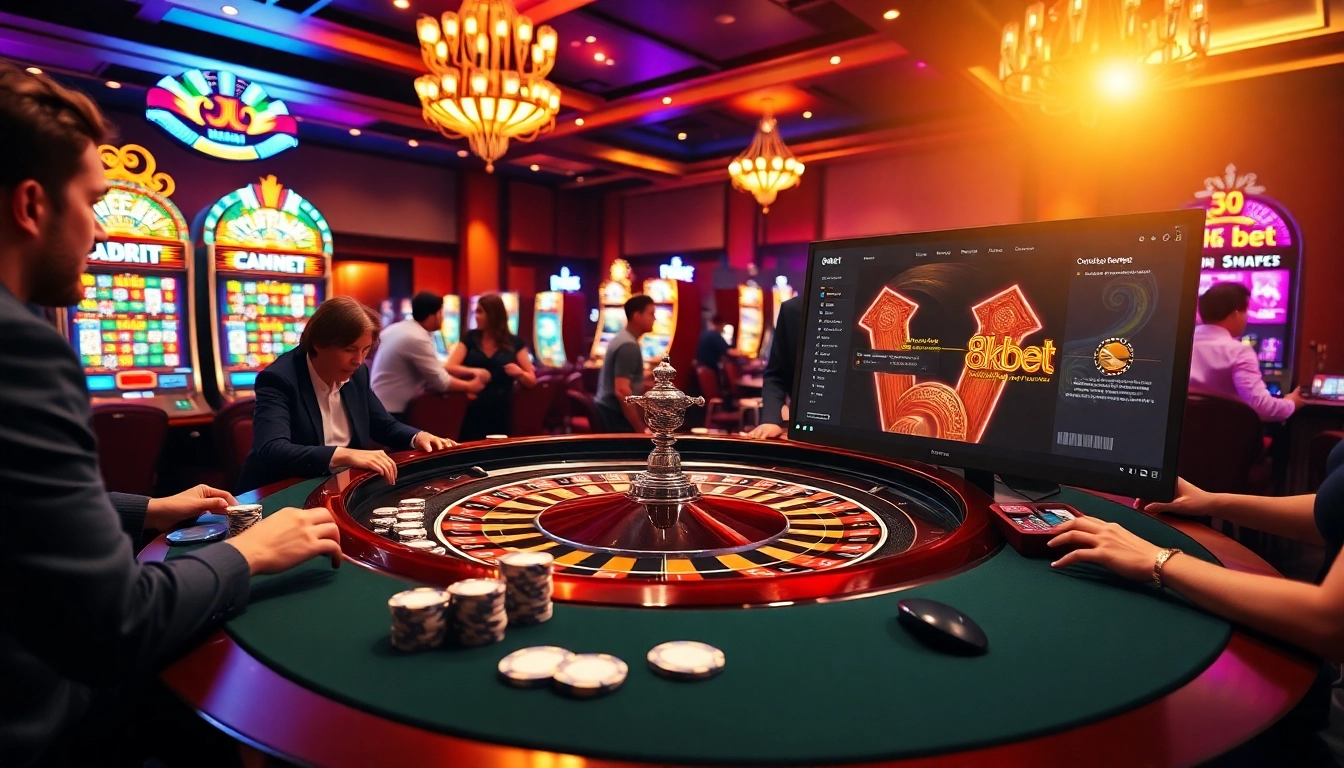 Experience thrilling gameplay at 8kbet with luxurious casino elements and active players.