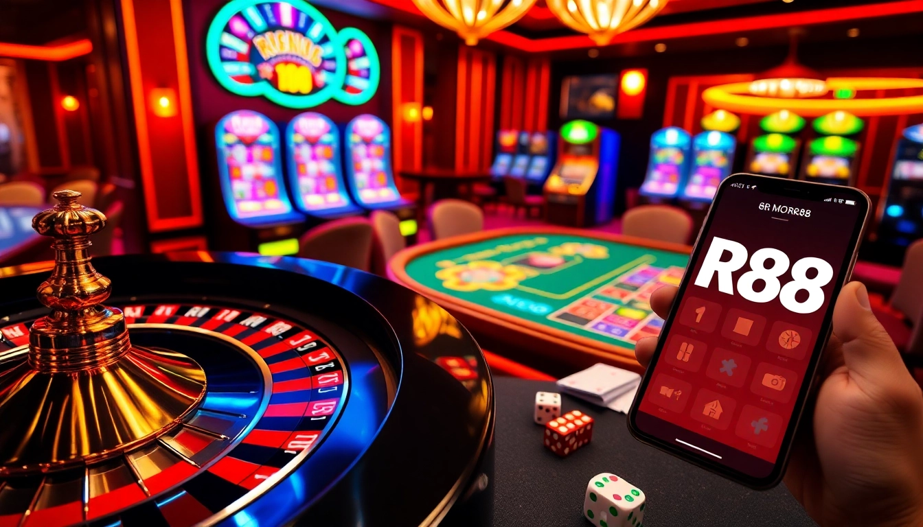 Experience thrilling gameplay at RR88 with vibrant casino tables, exciting games, and winning moments.