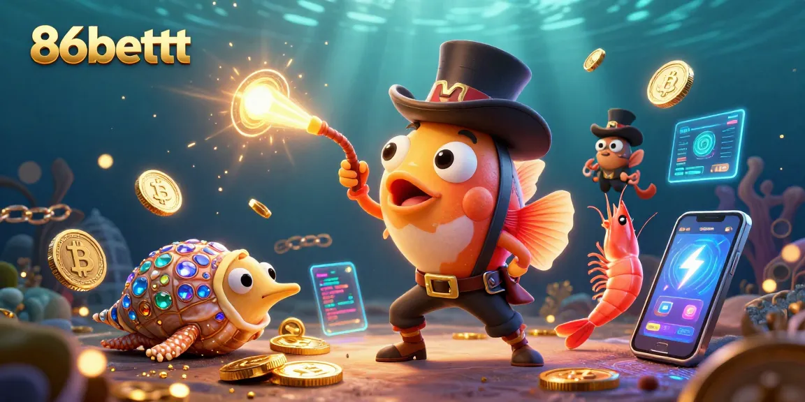 Experience exciting gameplay at 86bettt with captivating characters, glowing coins, and dynamic casino elements.