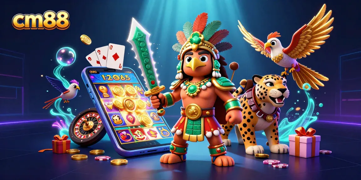 Players engage with cm88's exciting slot games featuring vibrant characters and rich game elements.