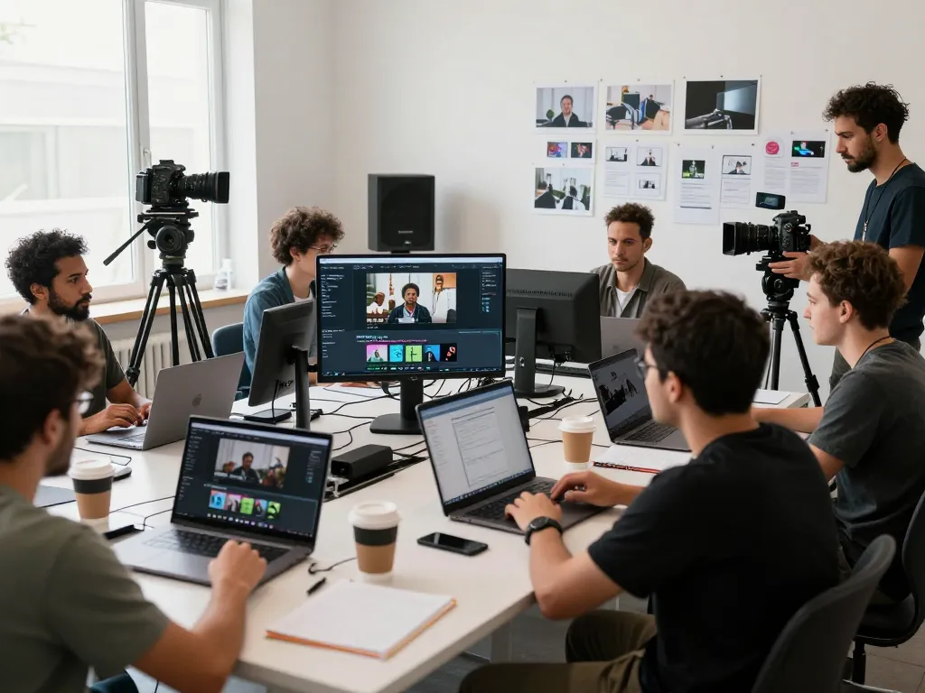 Creators using seedance 2.0 in a collaborative video production workspace.