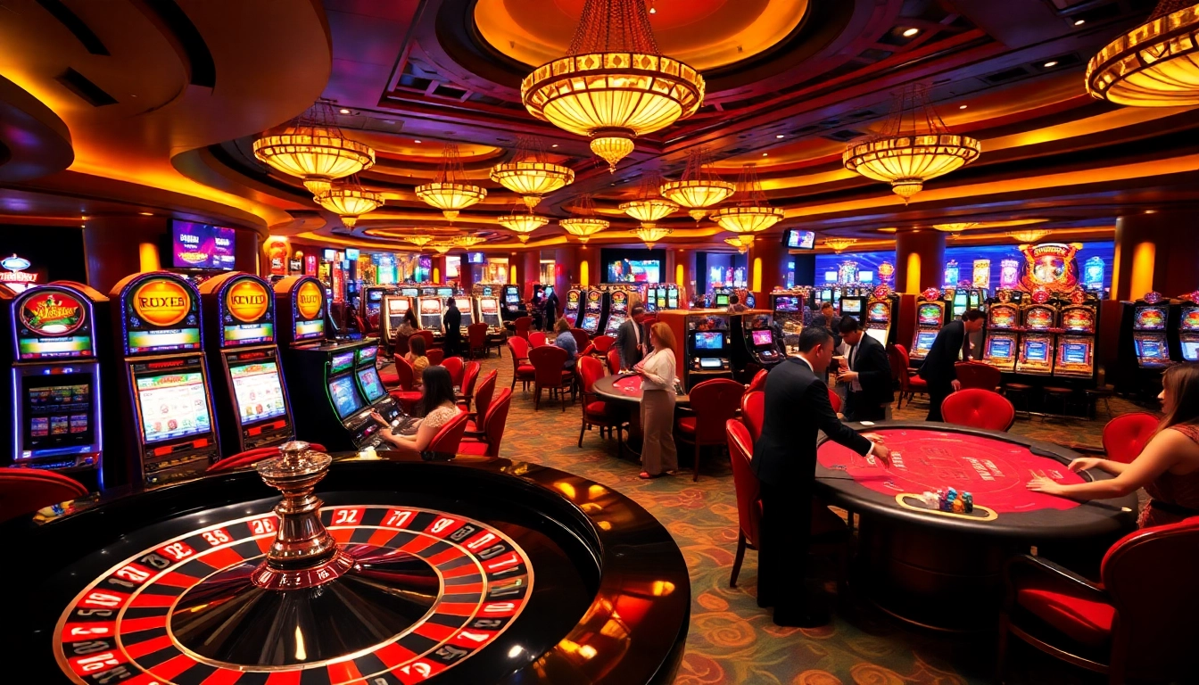 Experience the thrill of gambling at rikbet with luxurious tables and vibrant slot machines.