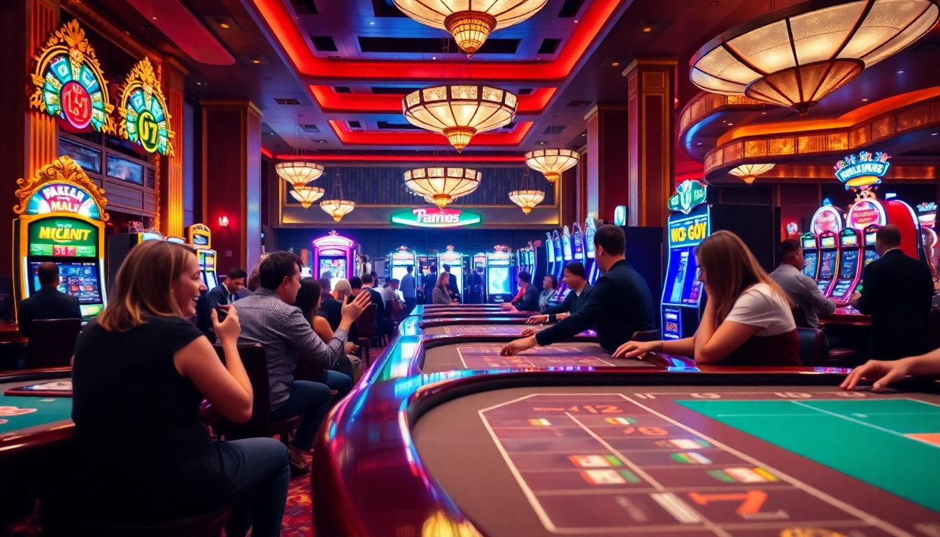 Experience the excitement of RR88 casino gaming with vivid tables and vibrant players.