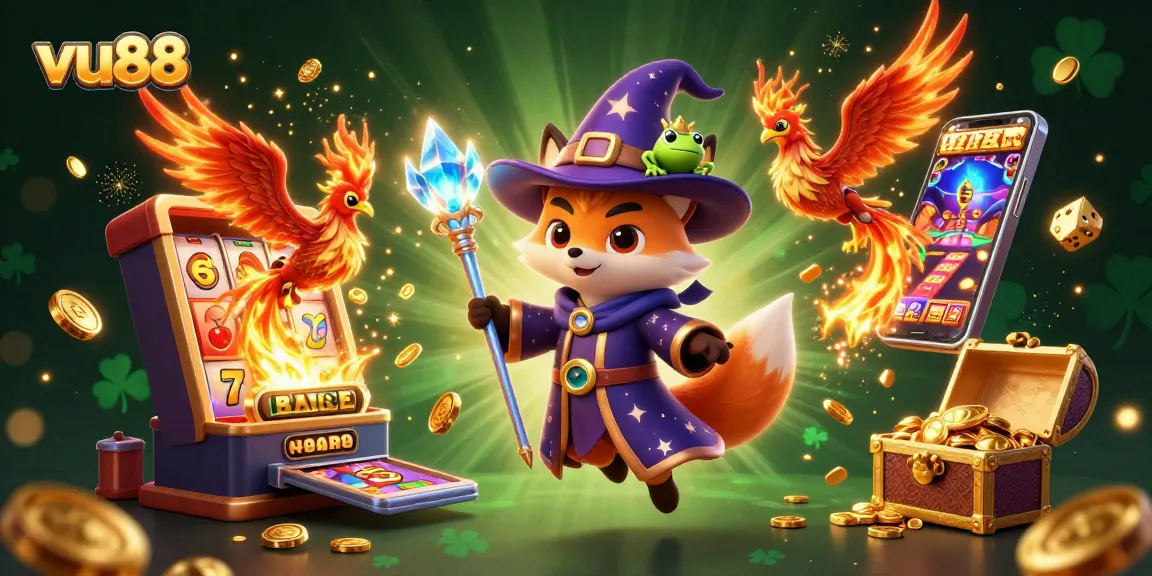 Spin the reels with vu88's magical casino experience featuring wizards and jackpots.