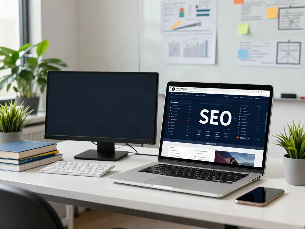 Instant indexing strategy session in a vibrant digital marketing office with SEO tools.