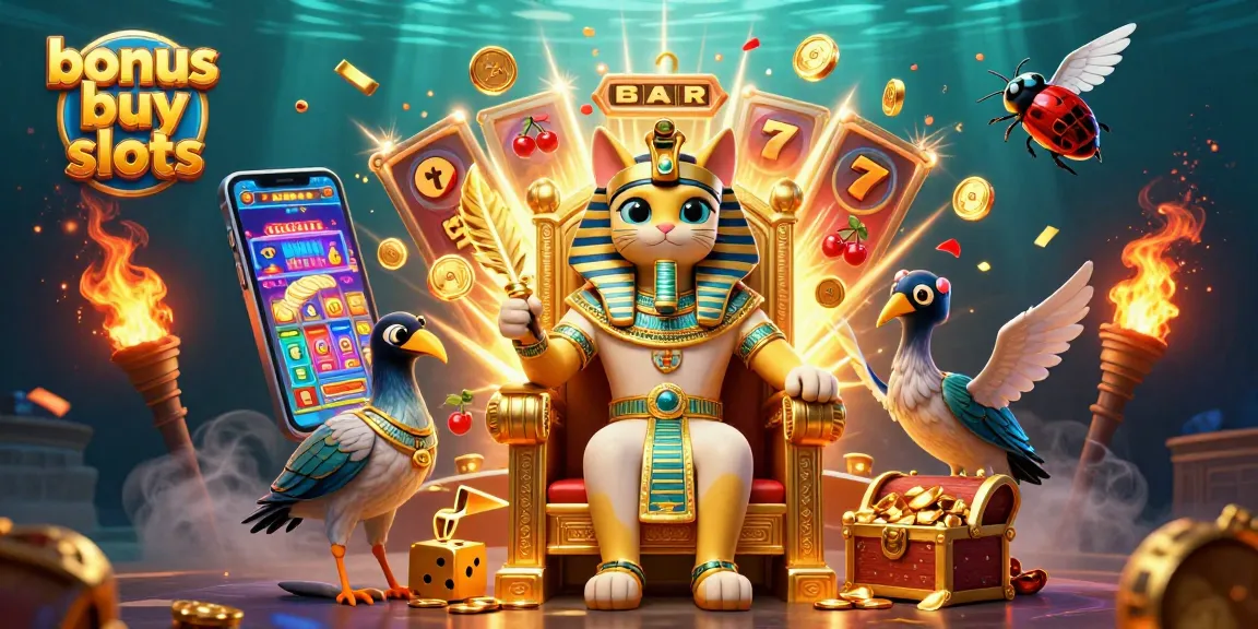 Experience thrilling bonus buy slots action with vibrant casino elements and characters.