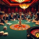 Experience the excitement of 98win with a stunning casino scene featuring poker, roulette, and slots.