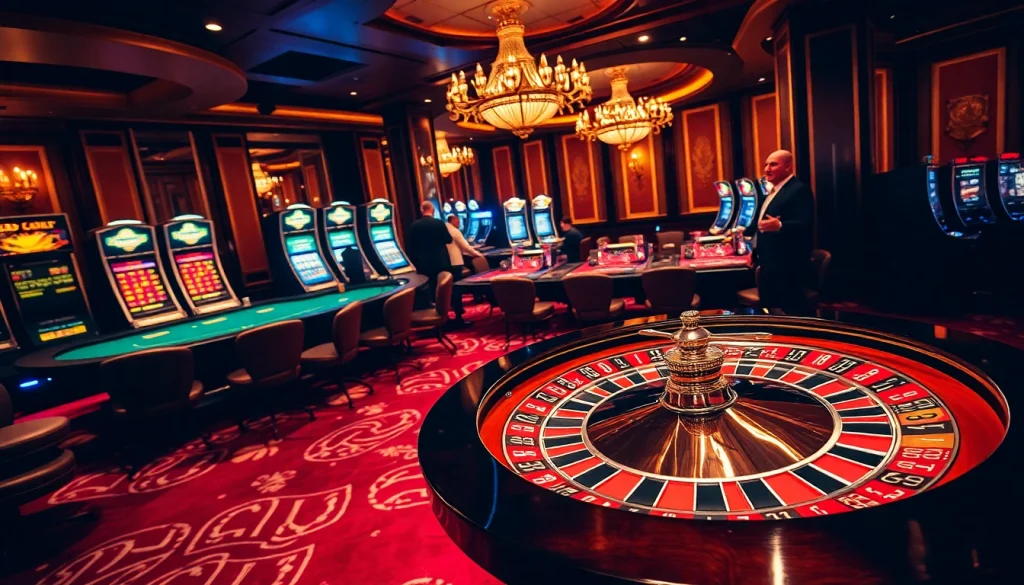 Gambling at 789f's luxurious casino with players engaged at the roulette table.