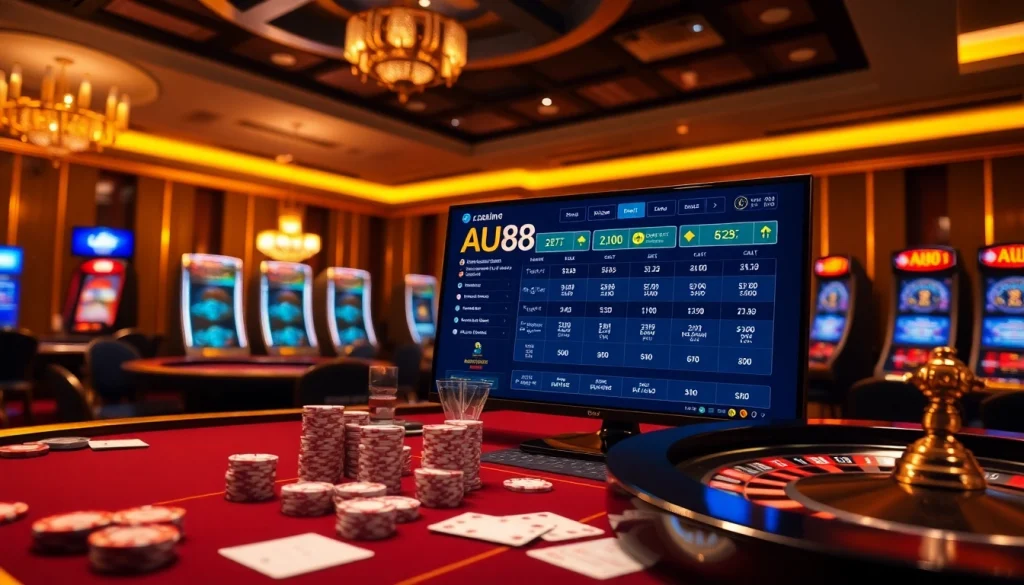 Experience thrilling gameplay at au88 with dynamic casino tables and vibrant slot machines.