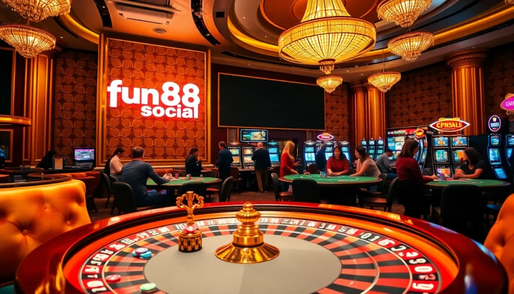 Experience the excitement of gambling at fun88.social with lively casino scenes and vibrant betting activities.