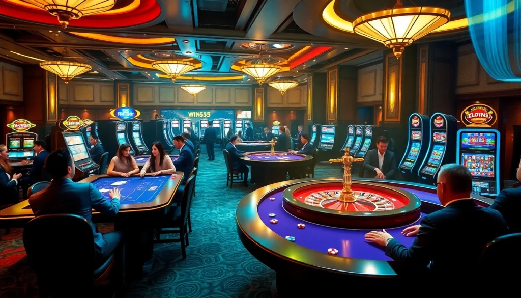 Experience immersive gaming action on win55.wtf with vibrant slot machines and dynamic card games.