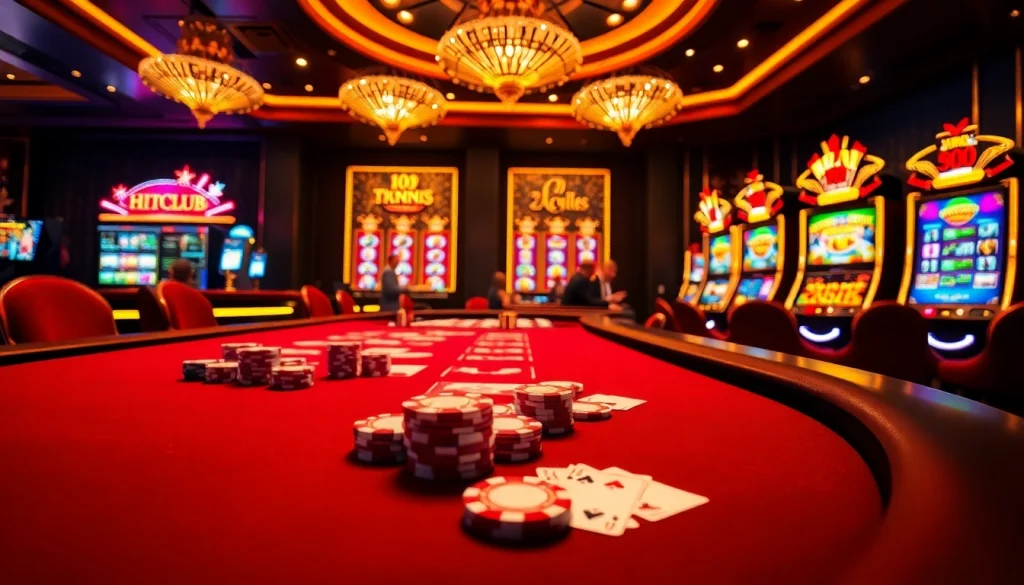 Experience the thrill of winning with Link HITCLUB at a luxurious casino table.
