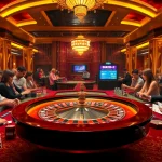 Players engaging in high-stakes betting at 65A casino's roulette table, showcasing excitement and luxury.